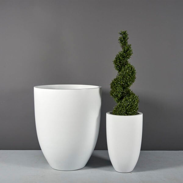 white round plant pot Brannan Tapered Round Planter – JBD Concepts