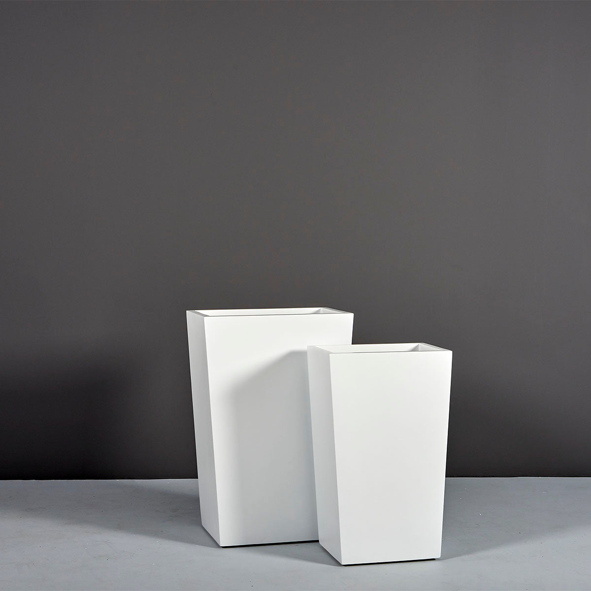 white plastic rectangular planter Amsterdam Tapered Rectangular Planter – JBD Concepts