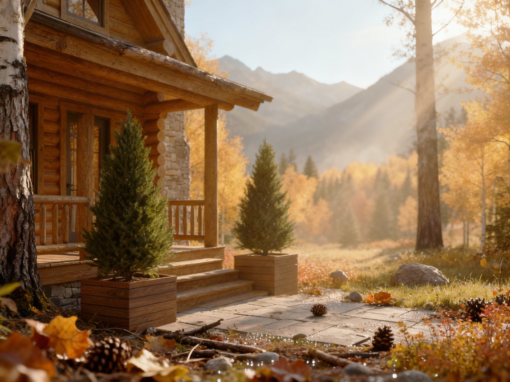 Asheville Woodland Cube Planter