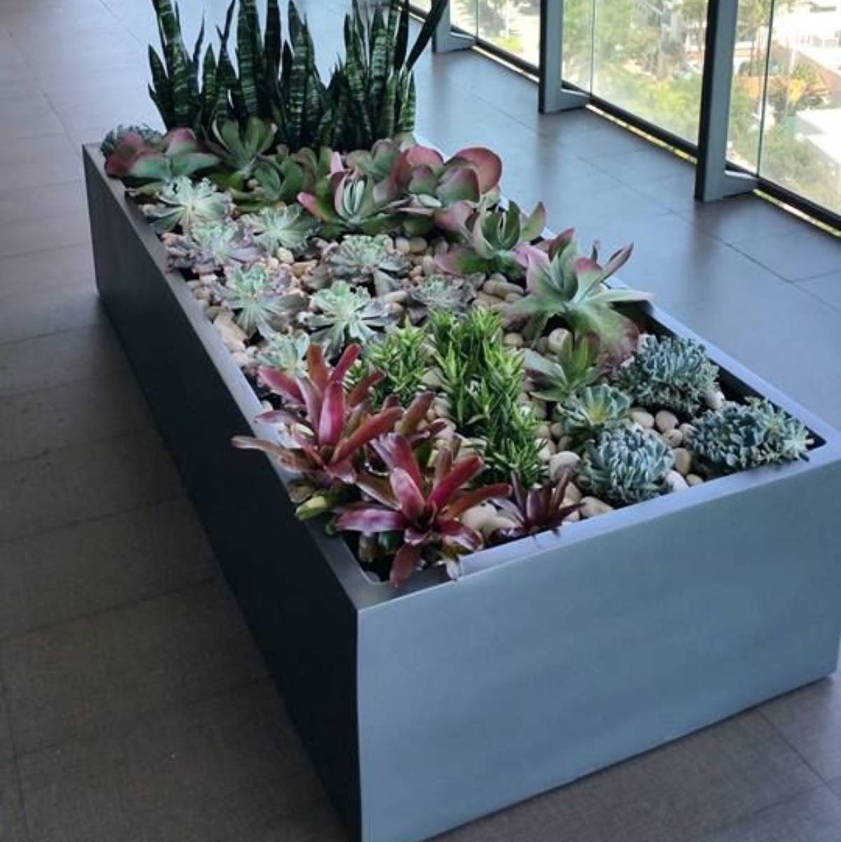 big box planters Selenge Extra Wide Large Rectangle Planter – JBD Concepts