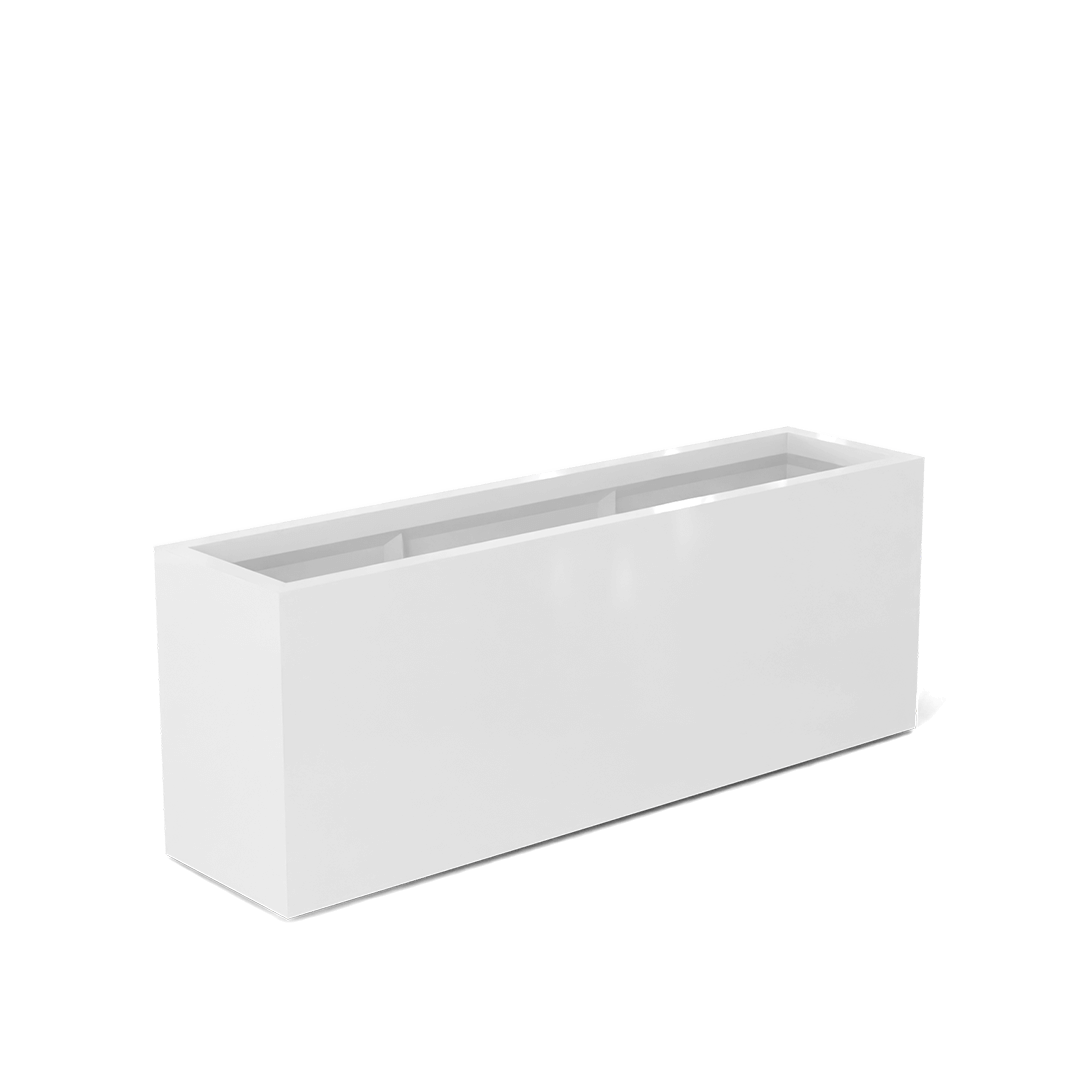 white rectangular plant pot Miami Rectangular Planter – JBD Concepts
