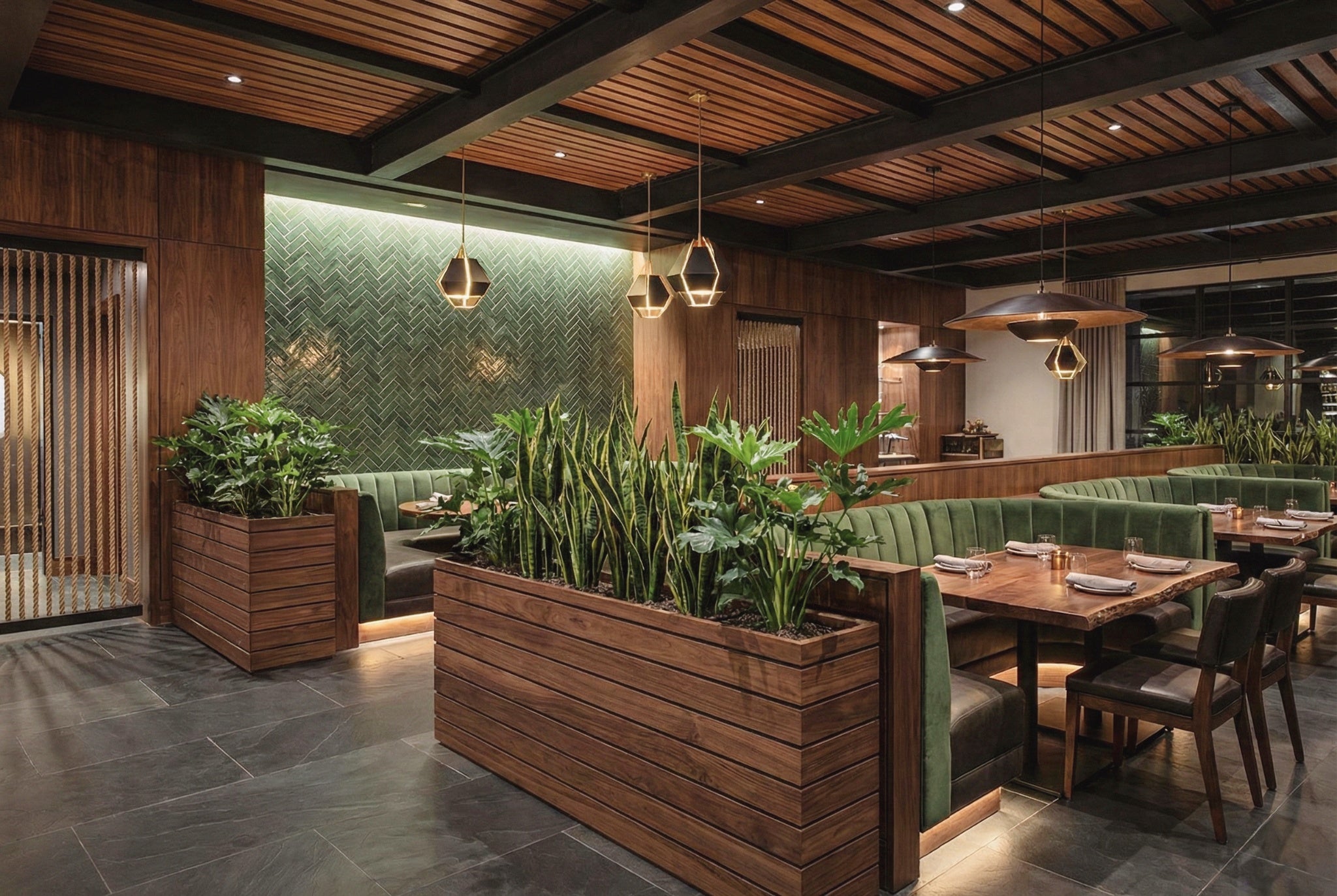 Sedona Tall Rectangle Woodland Planter