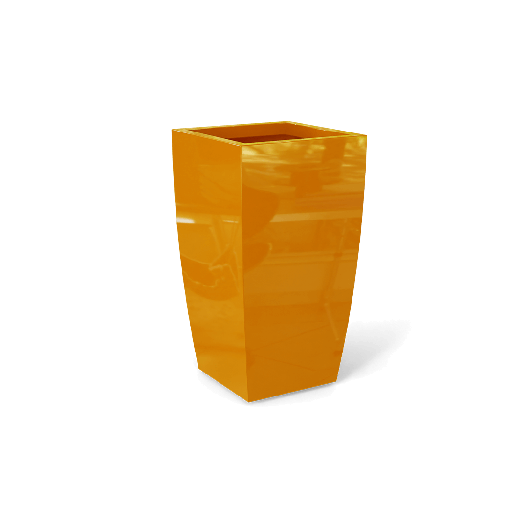orange outdoor plant pots Toulan Modern Tall Tapered Square Planter – JBD Concepts
