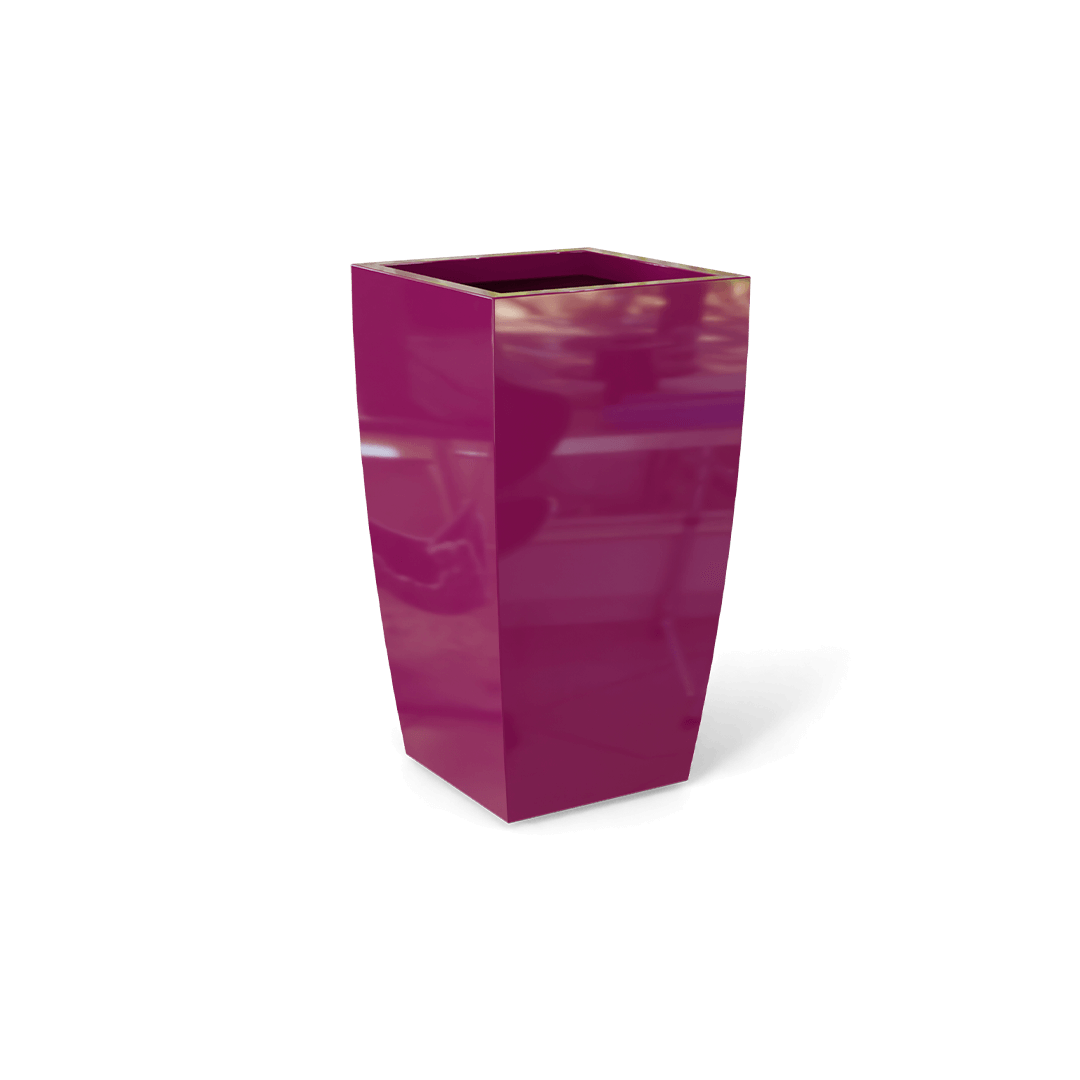 brightly coloured plant pots Toulan Modern Tall Tapered Square Planter – JBD Concepts