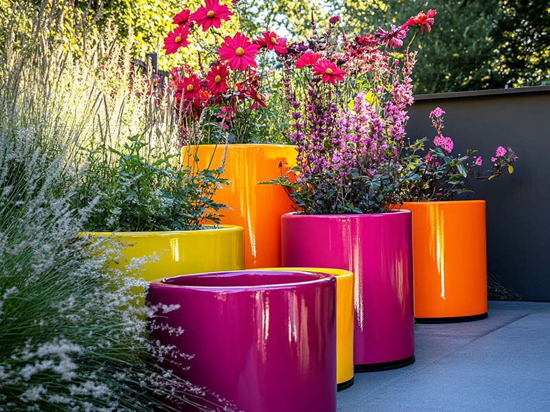 Layered arrangement of planters